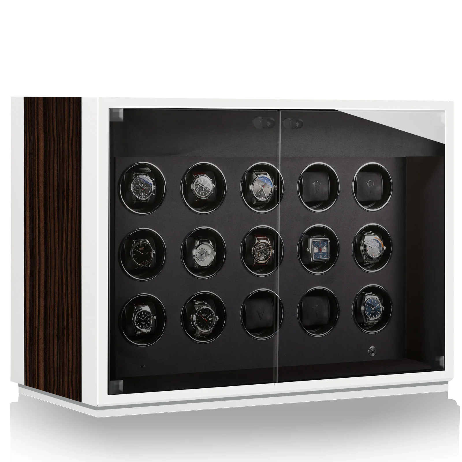 Chronovision Watch Winder Ambiance XV Ebony Silk White Silk - Image 3