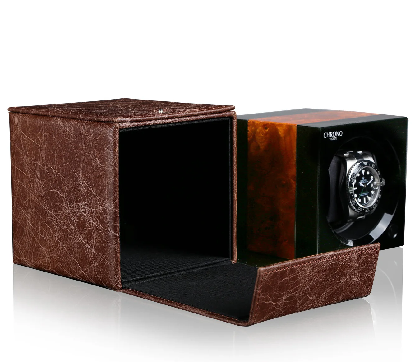 Chronovision Watch Winder Travel Box Brown for Chronovision One D - Image 4