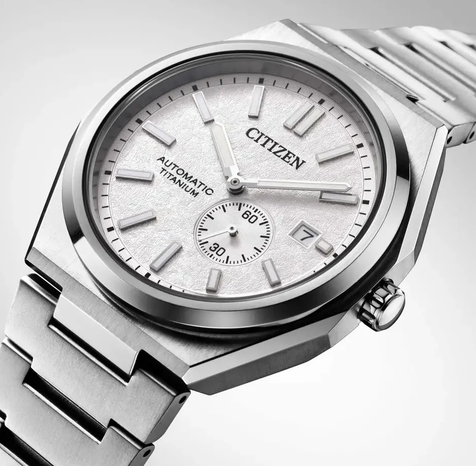Citizen Super Titanium Zenshin Automatic Textured White Watch - Image 4