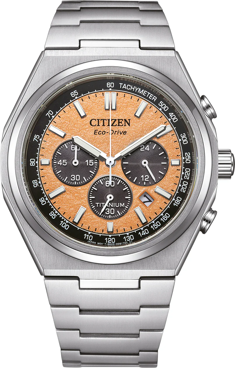 Citizen Super Titanium Zenshin Chrono Textured Salmon Watch