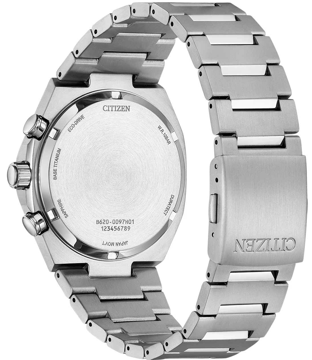 Citizen Super Titanium Zenshin Chrono Textured Salmon Watch - Image 3