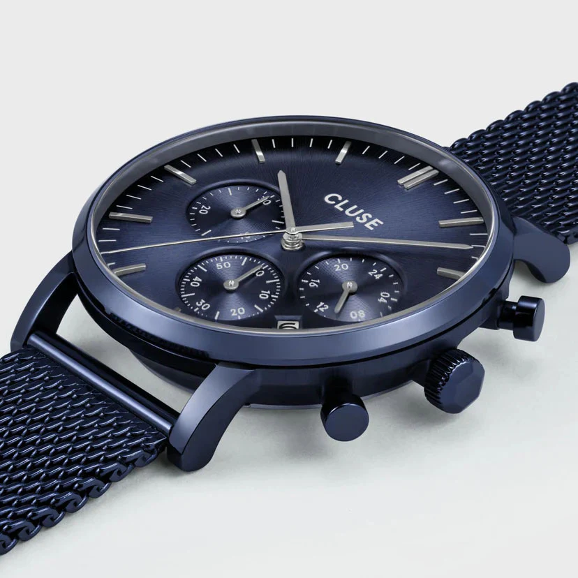 Cluse Aravis Chrono Mesh Full Blue Mens - Image 2