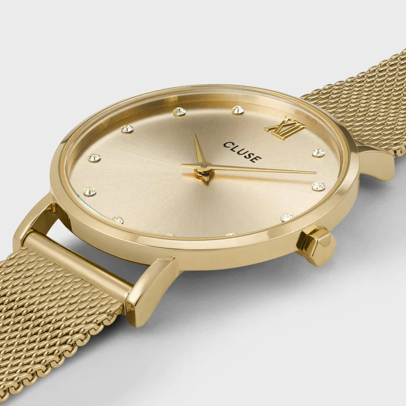 Cluse Minuit Mesh Crystals Full Gold - Image 2