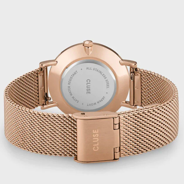Cluse Watch Minuit Mesh Crystals Silver Rose Gold D - Image 3