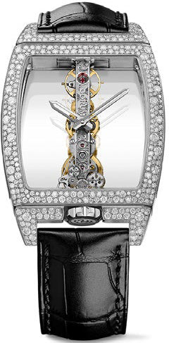 Corum Watch Golden Bridge Men Snow Diamond