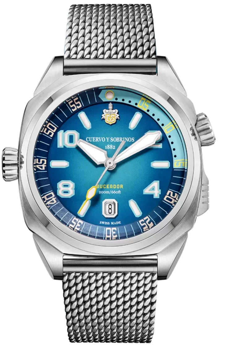 Cuervo y Sobrinos Buceador Caribe Bracelet Watch