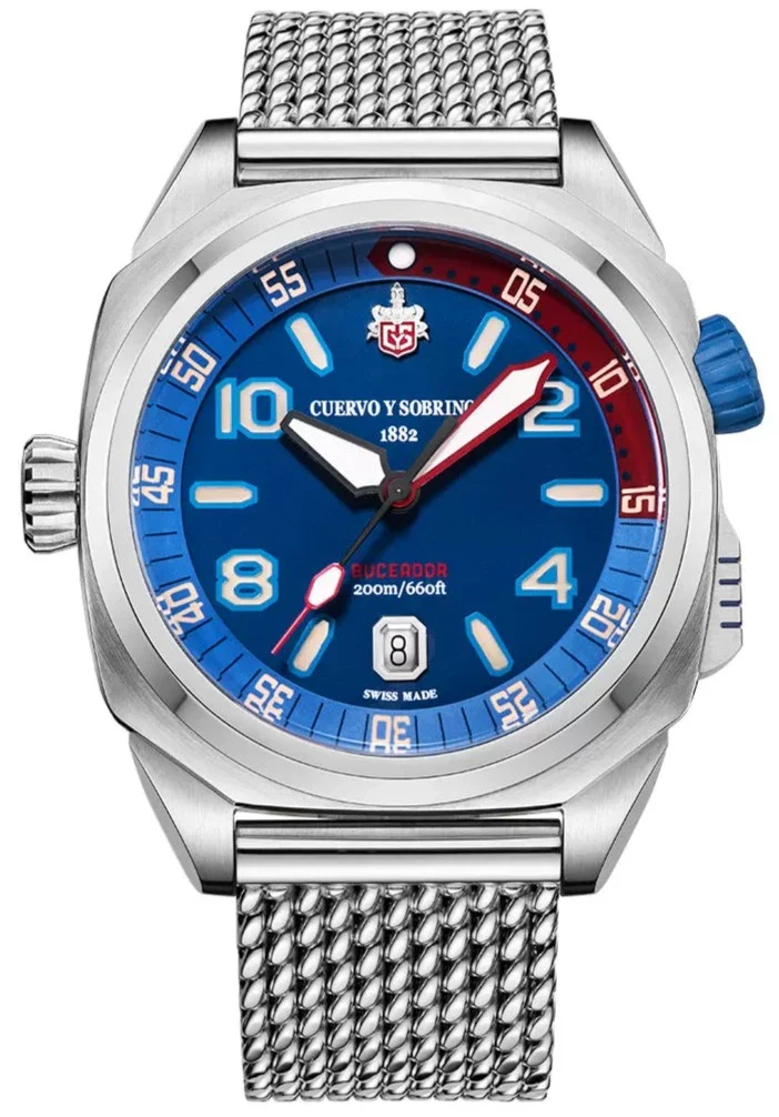 Cuervo y Sobrinos Buceador Caribe Bracelet Watch