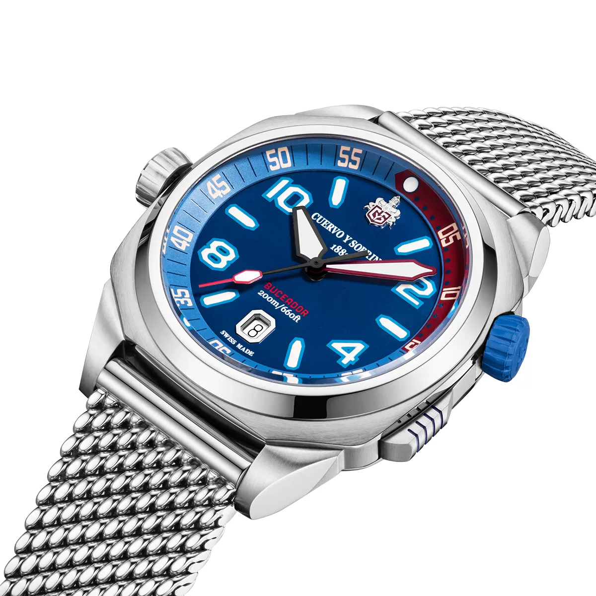 Cuervo y Sobrinos Buceador Caribe Bracelet Watch - Image 2