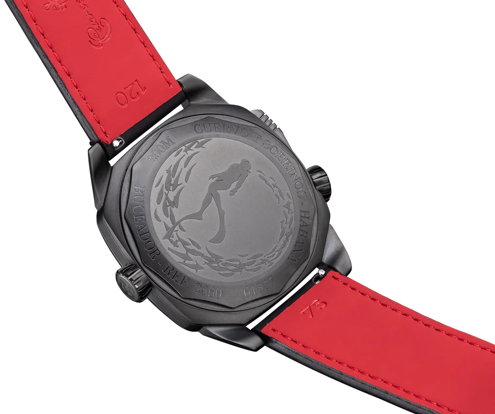 Cuervo y Sobrinos Buceador Caribe Divers Black Coral Watch - Image 7