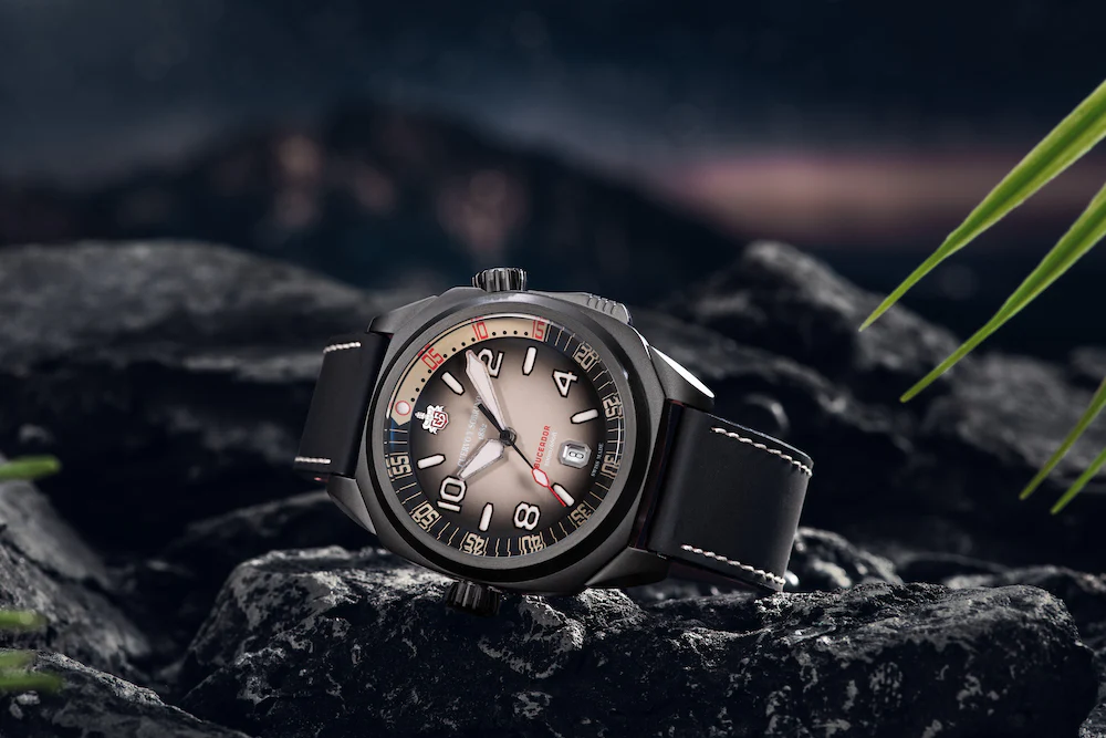 Cuervo y Sobrinos Buceador Caribe Divers Black Coral Watch - Image 9