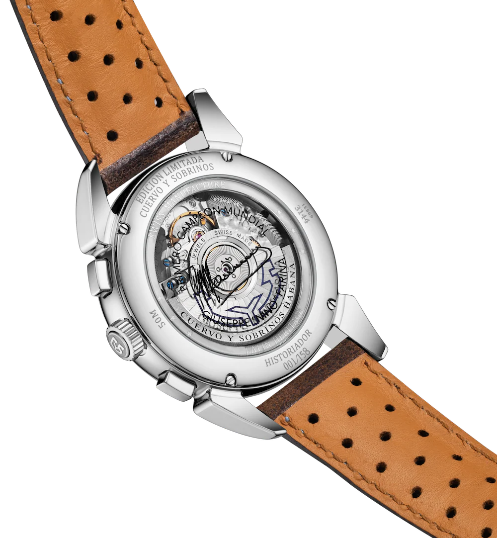 Cuervo y Sobrinos Chronograph Historiador Nino Farina Limited Edition Watch - Image 3