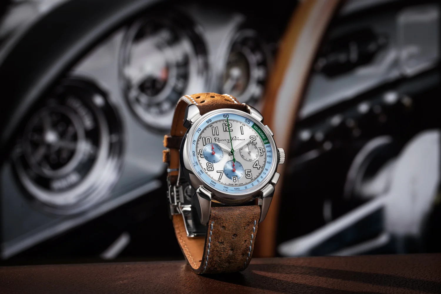 Cuervo y Sobrinos Chronograph Historiador Nino Farina Limited Edition Watch - Image 6