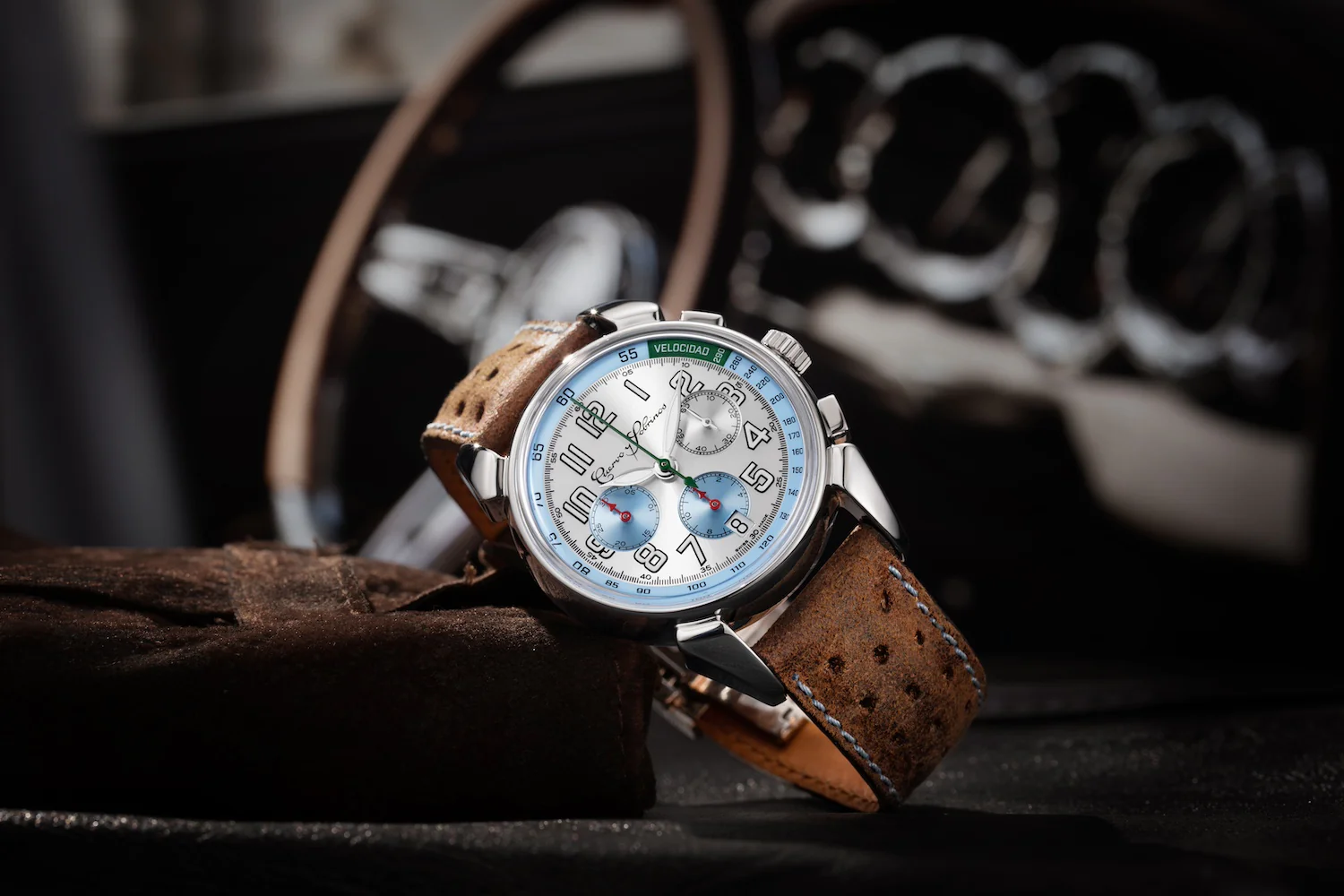 Cuervo y Sobrinos Chronograph Historiador Nino Farina Limited Edition Watch - Image 7
