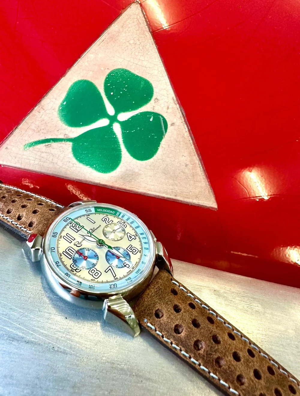Cuervo y Sobrinos Chronograph Historiador Nino Farina Limited Edition Watch - Image 8