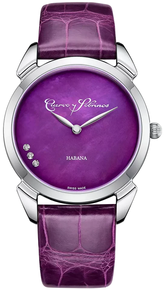 Cuervo y Sobrinos Watch Historiador Primera Dama Purple