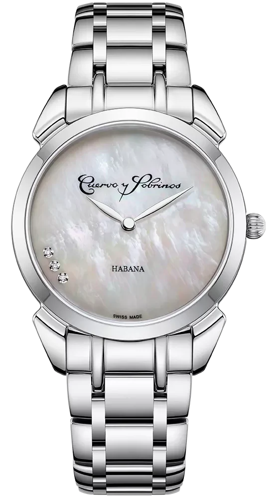 Cuervo y Sobrinos Watch Historiador Primera Dama White Bracelet