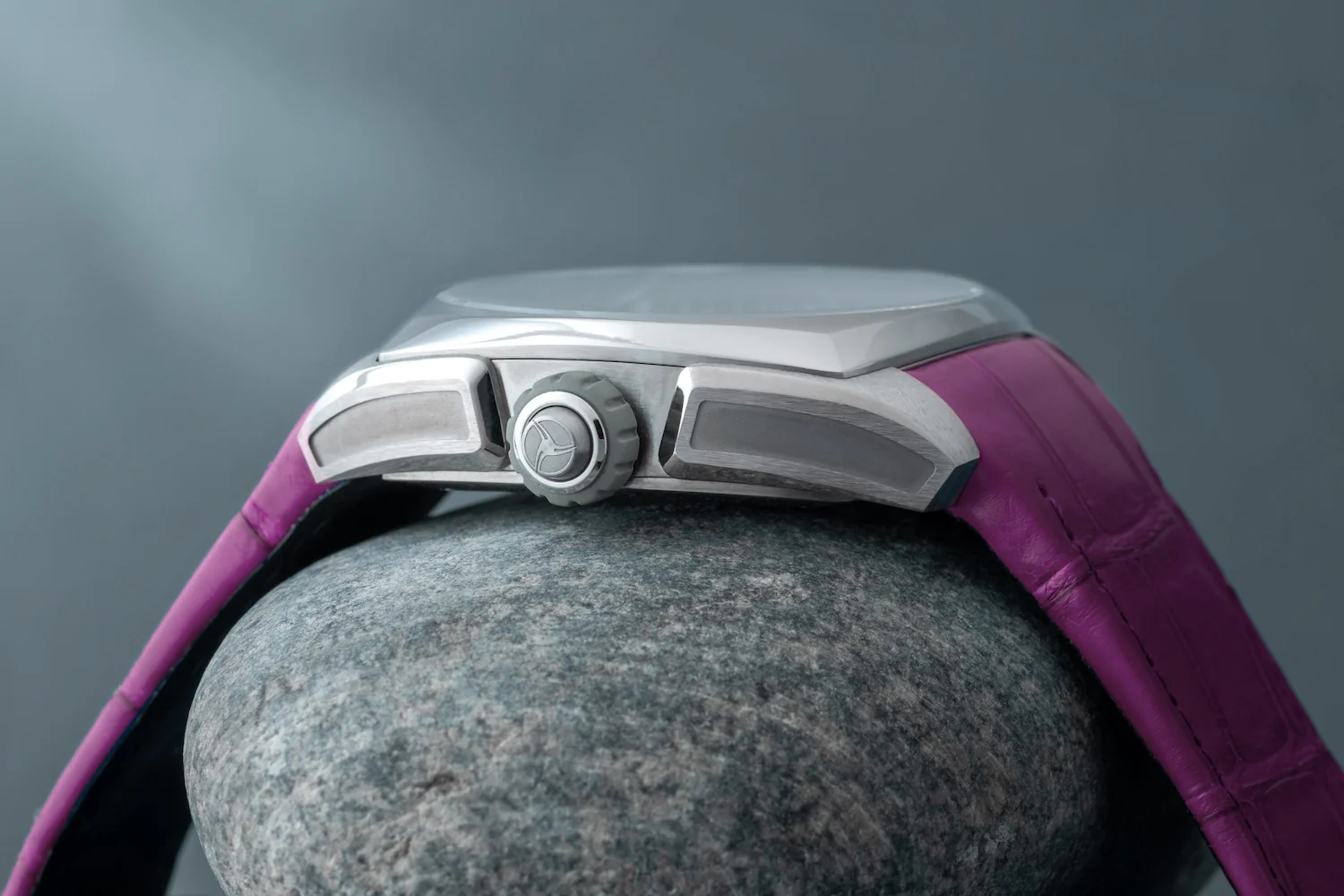 Cyrus Klepcys GMT Titanium Royal Purple Alligator Watch - Image 6