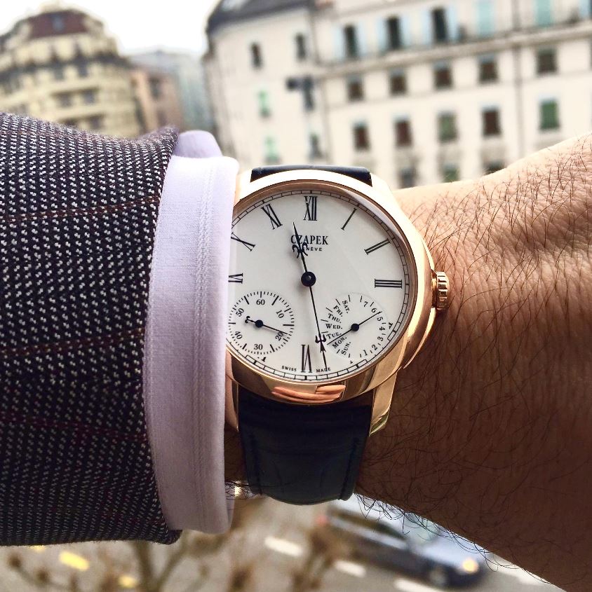 Czapek Watch Quai des Bergues Guilloche Ricochet Gold No.33S Limited Edition - Image 2