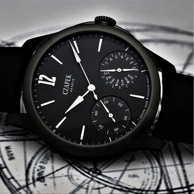 Czapek Watch Quai des Bergues Guilloche Ricochet Titanium Black Prince Limited Edition - Image 2