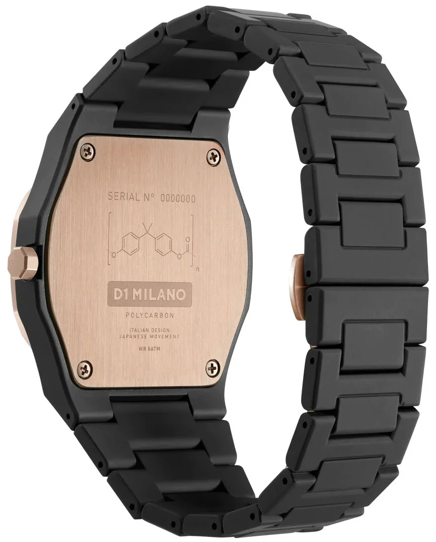 D1 Milano Polycarbon Black Mesh Watch - Image 3