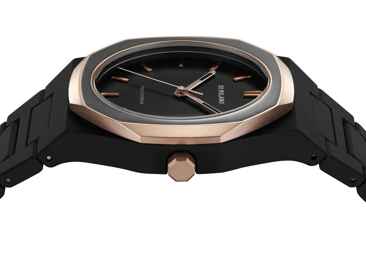 D1 Milano Polycarbon Black Mesh Watch - Image 4