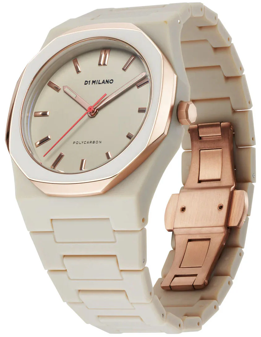 D1 Milano Watch Polycarbon Taupe Mesh - Image 2