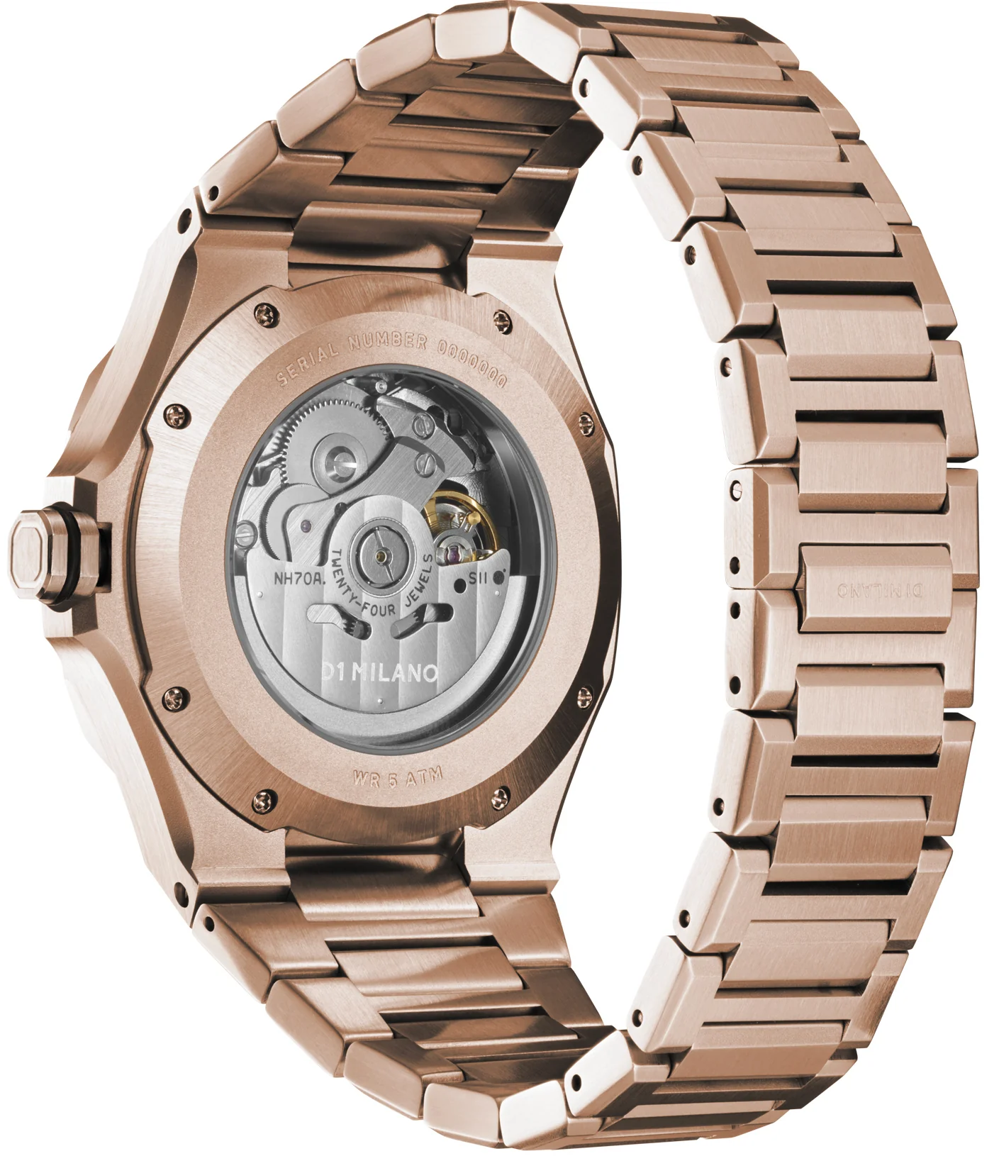 D1 Milano Skeleton Rose Gold Watch - Image 2