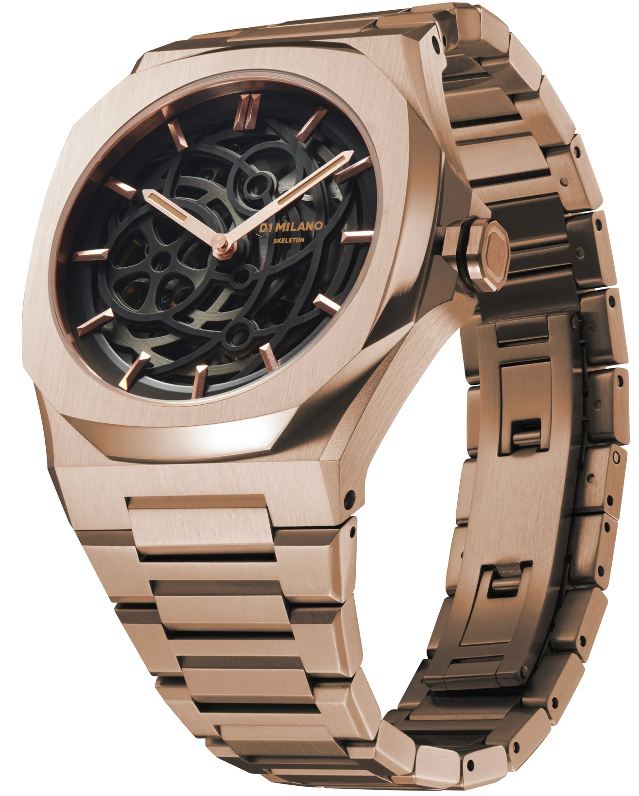 D1 Milano Skeleton Rose Gold Watch - Image 3