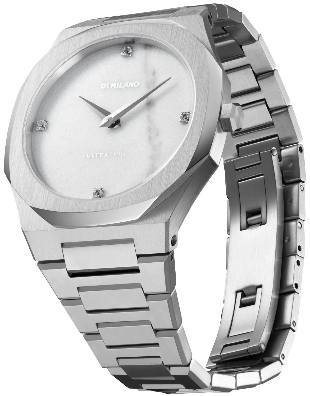 D1 Milano Watch Ultra Thin Marble Silver - Image 2
