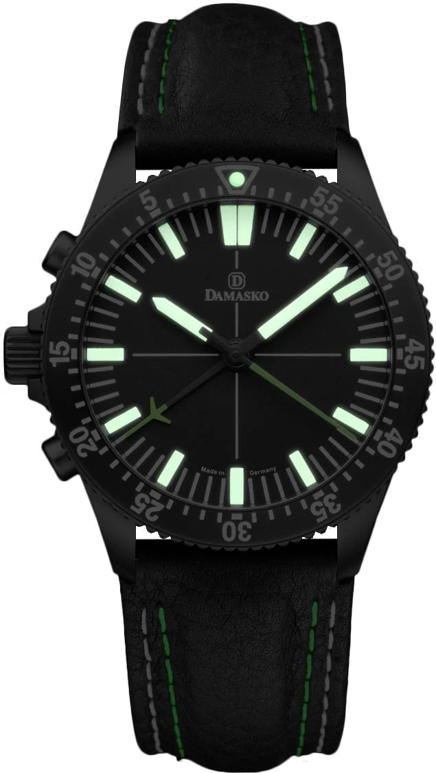 Damasko Watch DC80 LHV Black Green Leather Pin - Image 2