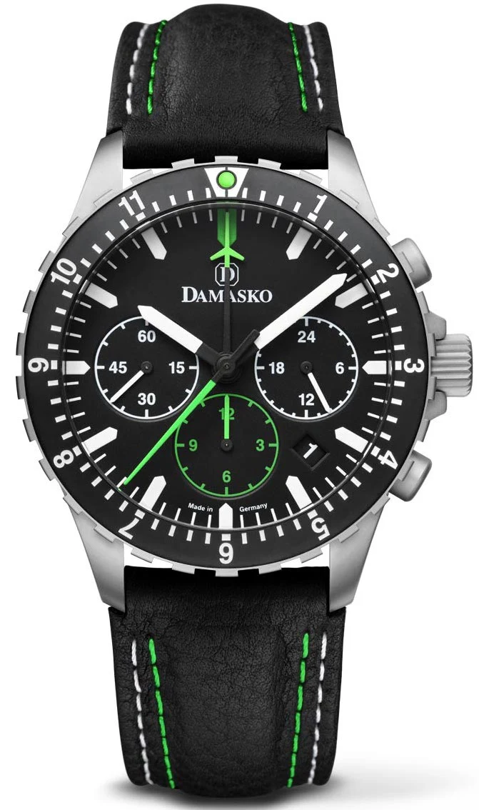 Damasko Watch DC86 Green Leather Pin