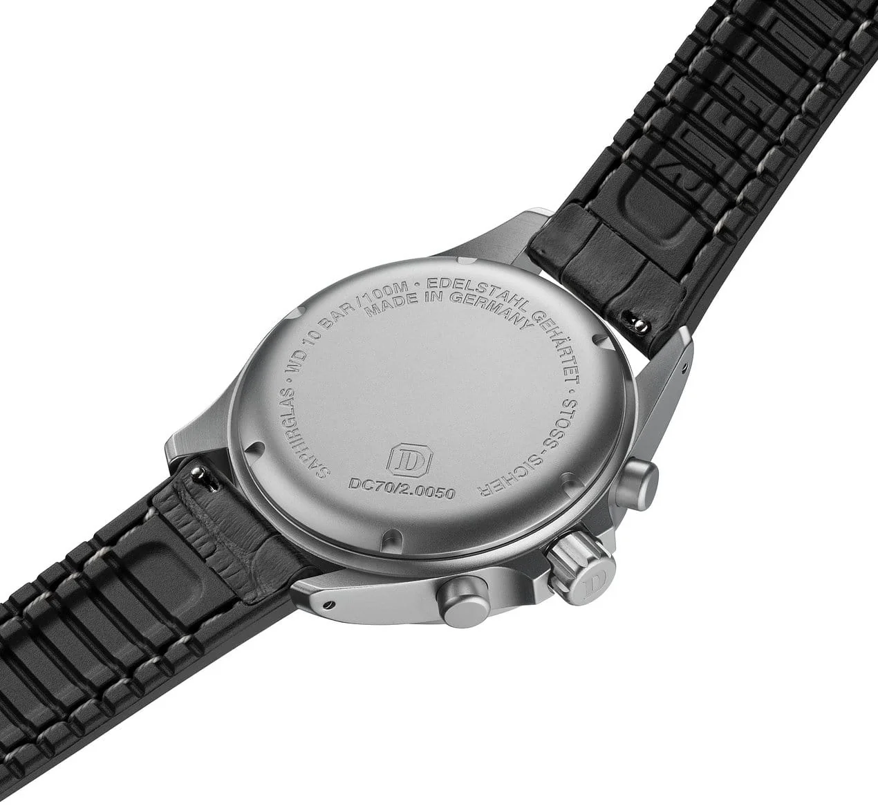 Damasko Watch DC70/2 Leather With Black White Stitch Pin Buckle - Image 2