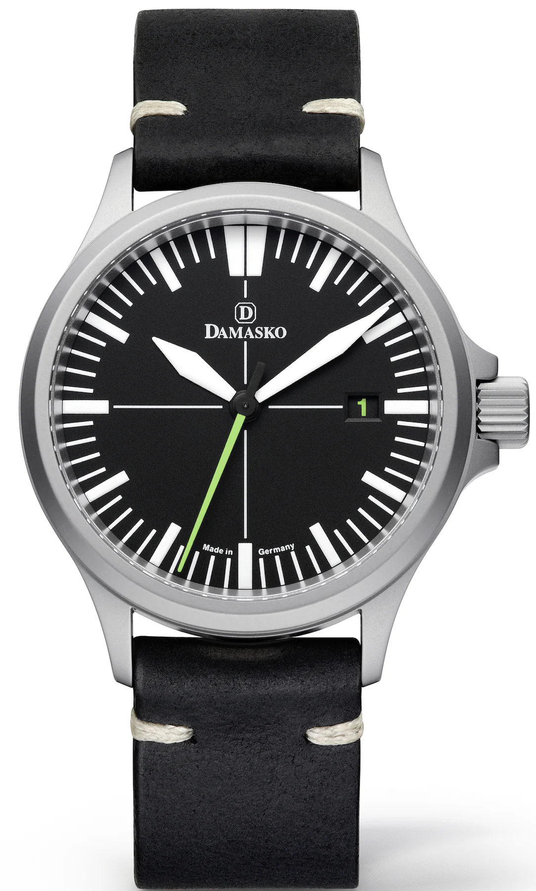 Damasko Watch DS30 Green Leather Pin
