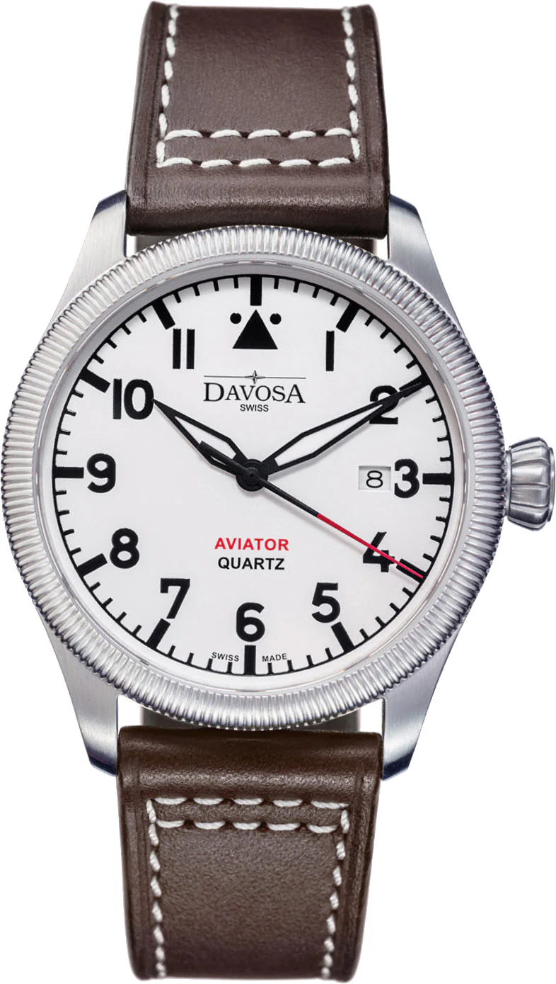 Davosa Aviator Quartz Silver Watch