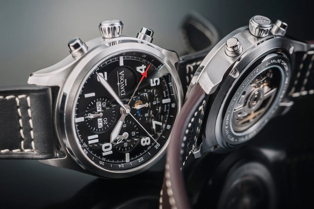 Davosa Watch Newton Pilot Moonphase Chrongraph Limited Edition - Image 5