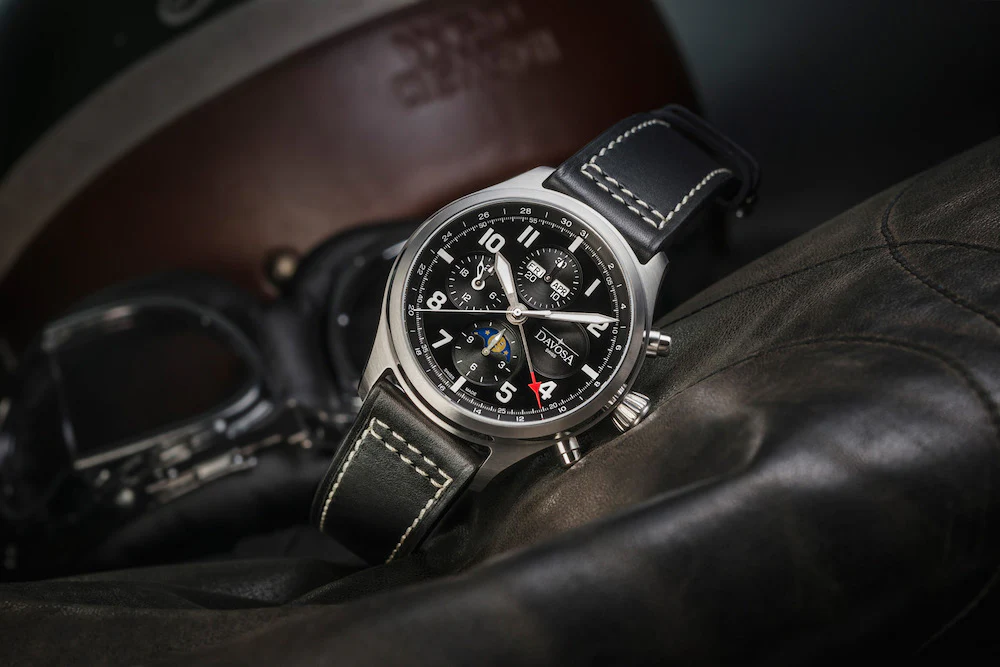 Davosa Watch Newton Pilot Moonphase Chrongraph Limited Edition - Image 6