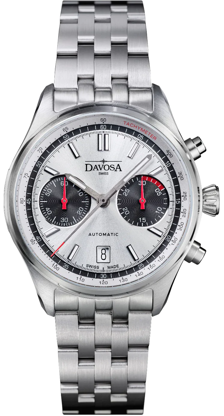Davosa Newton Pilot Rally Silver Bracelet Limited Edition Watch
