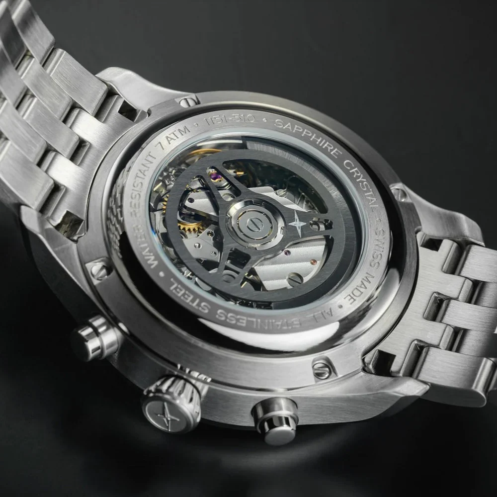 Davosa Newton Pilot Rally Silver Bracelet Limited Edition Watch - Image 4