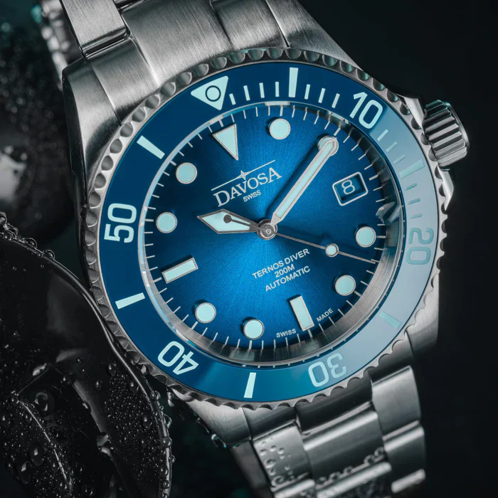 Davosa Watch Ternos Diver Blue Lagoon Tri Link Limited Edition - Image 2