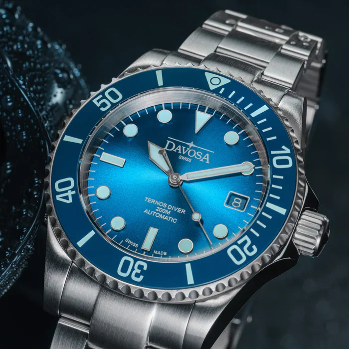 Davosa Watch Ternos Diver Blue Lagoon Tri Link Limited Edition - Image 5