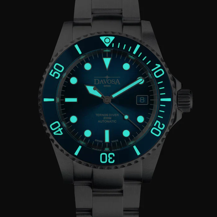 Davosa Watch Ternos Diver Blue Lagoon Tri Link Limited Edition - Image 7