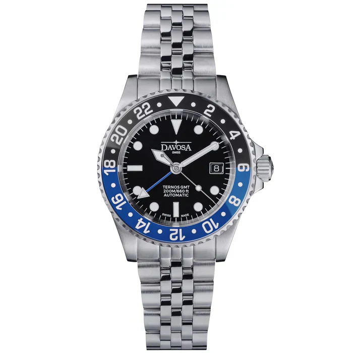 Davosa Watch Ternos GMT Blue and Black Penta link