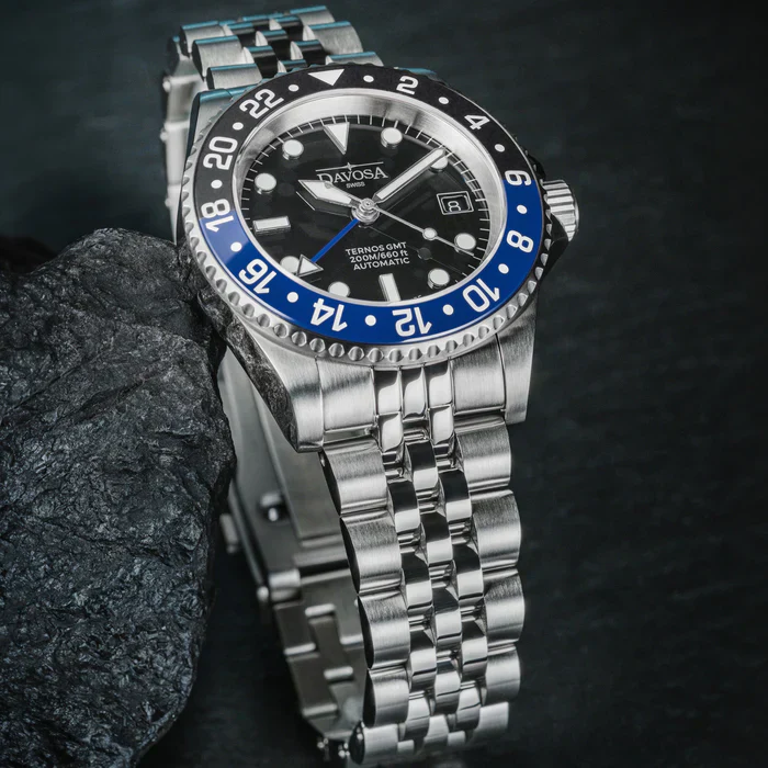 Davosa Watch Ternos GMT Blue and Black Penta link - Image 2