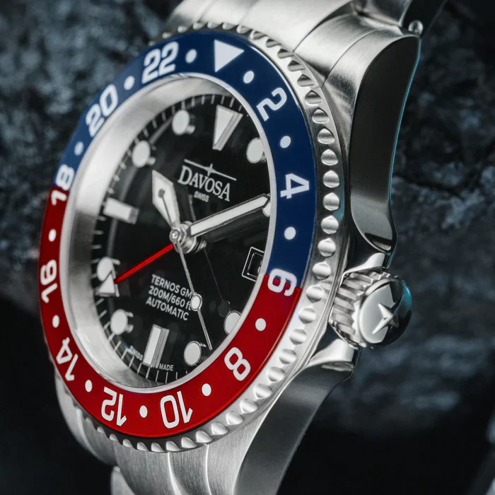 Davosa Watch  Ternos GMT Red and Blue Tri Link - Image 5