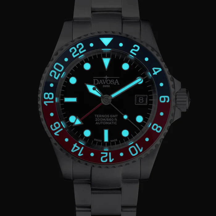 Davosa Watch  Ternos GMT Red and Blue Tri Link - Image 6