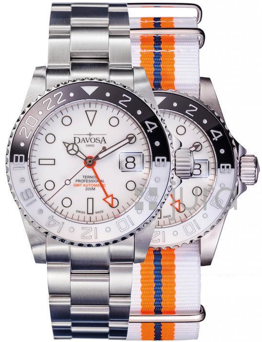 Davosa Watch Ternos Professional GMT Black And White Limited Edition