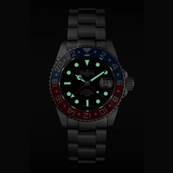 Davosa Ternos Professional GMT Tri Bracelet Watch - Image 6
