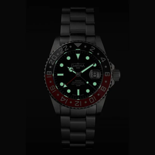 Davosa Ternos Professional GMT Tri Bracelet Watch - Image 6