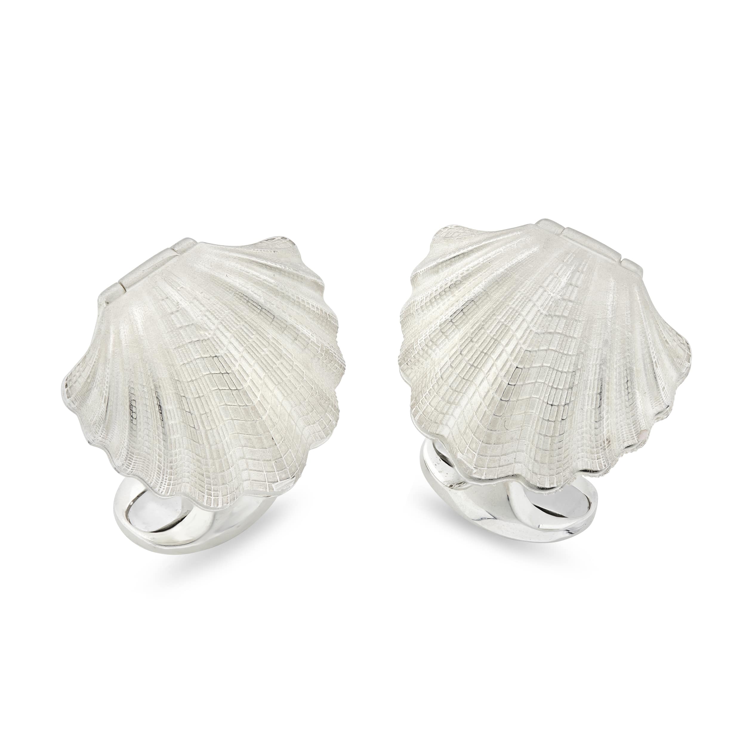 Deakin & Francis Cufflinks Sterling Silver Oyster With Pearl - Image 2