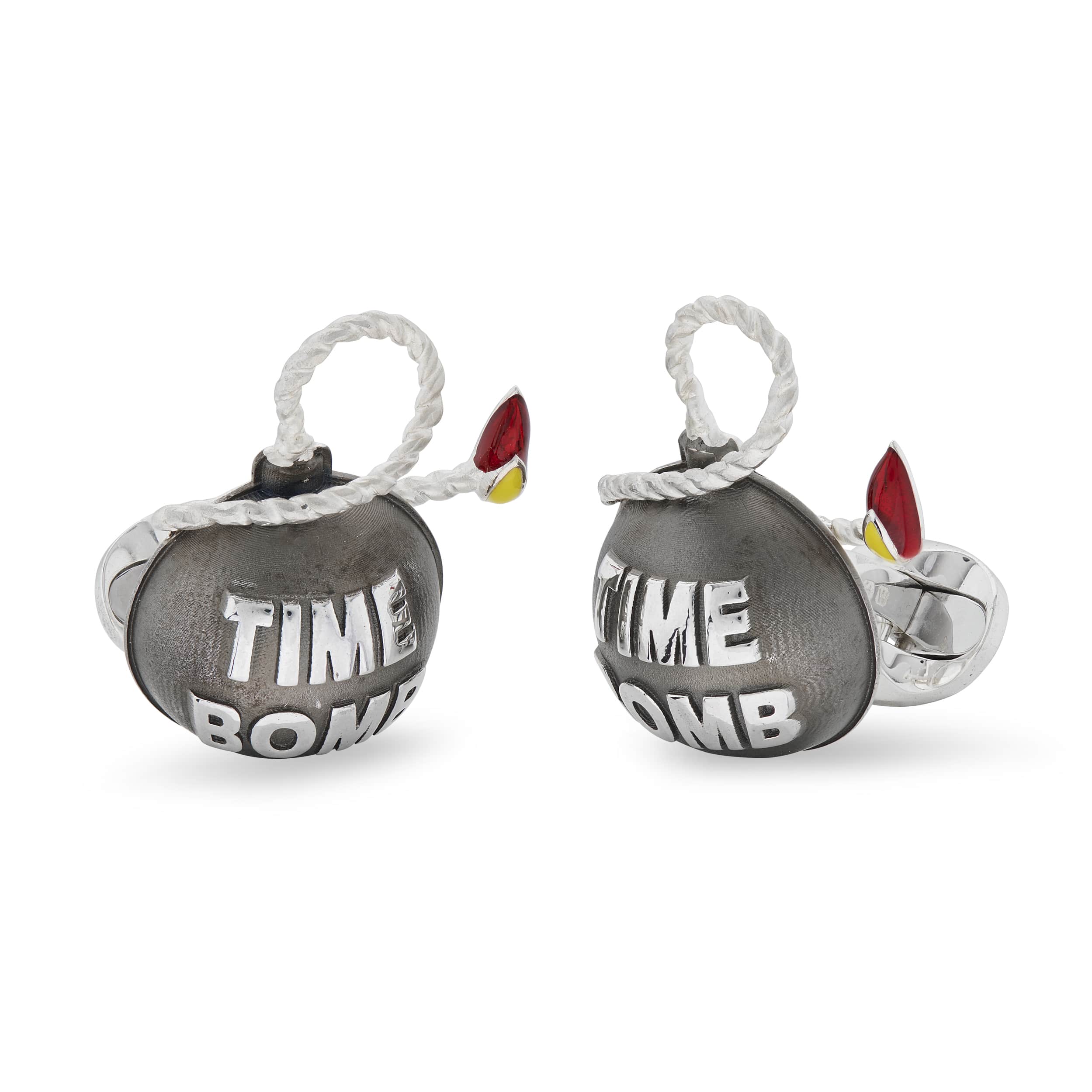 Deakin & Francis Cufflinks Sterling Silver Time Bomb - Image 2